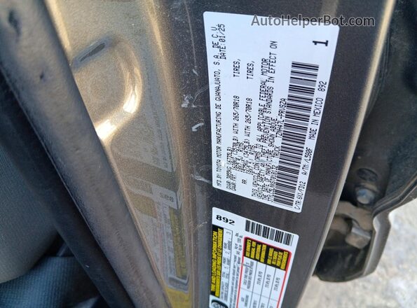 3TYLC5LNXST018132 2025 TOYOTA TACOMA Tan VIN կոդի պիտակի տեսք