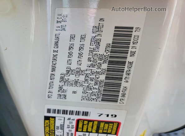 3TYRX5GNXMT029501 2021 TOYOTA TACOMA Белый Вид подкапотного пространства