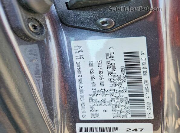 3TYSX5EN0LT002584 2020 TOYOTA TACOMA Серый Вид наклейки с VIN-кодом