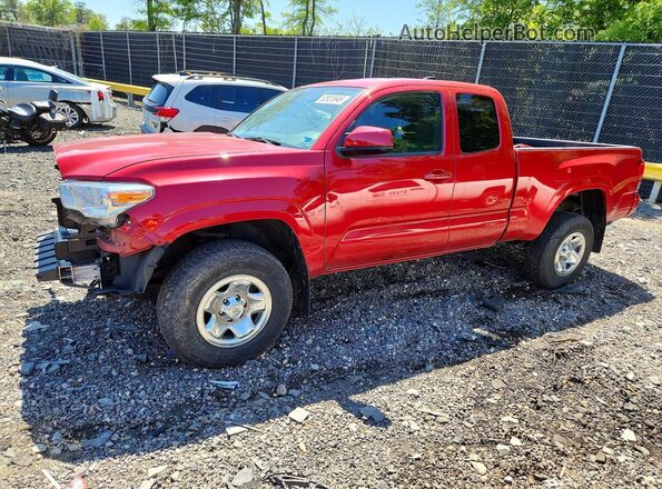 3TYSX5EN6LT002332 2020 TOYOTA TACOMA Red Առջևի ձախ երեք քառորդ տեսարան