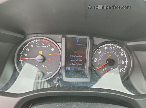 3TYSX5EN8LT002445 2020 TOYOTA TACOMA Серебряный Вид щитка приборов