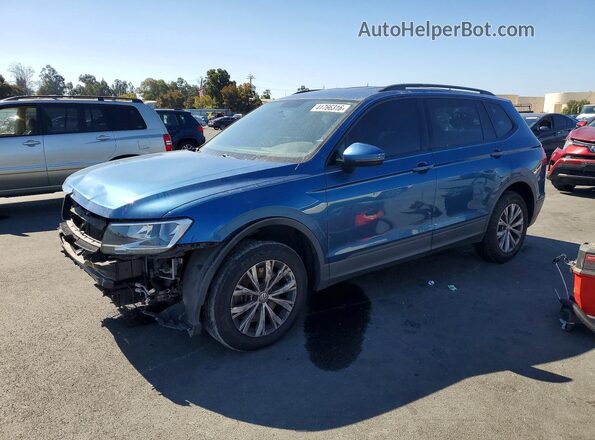 3VV0B7AX7LM124820 2020 VOLKSWAGEN TIGUAN Синий Передняя левая четверть