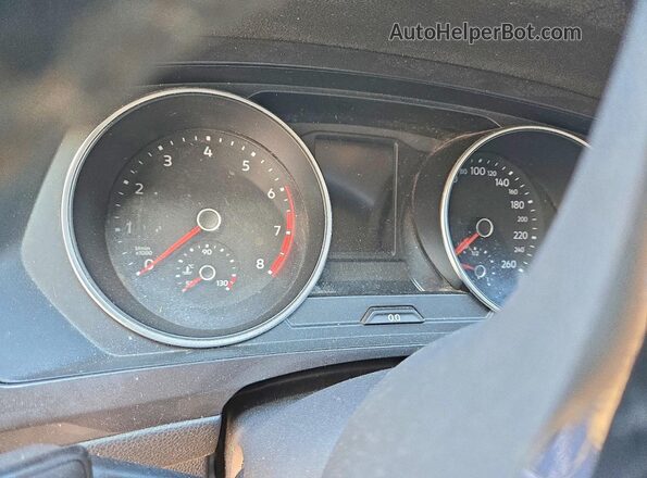 3VV0B7AX9JM142586 2018 VOLKSWAGEN TIGUAN Синий Вид щитка приборов