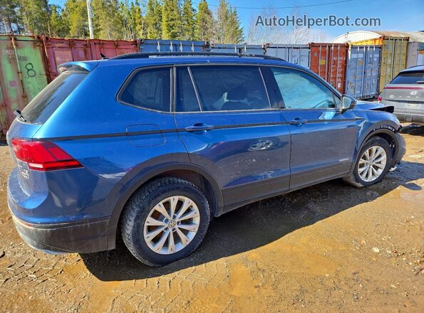 3VV0B7AX9JM142586 2018 VOLKSWAGEN TIGUAN Синий Задняя правая четверть