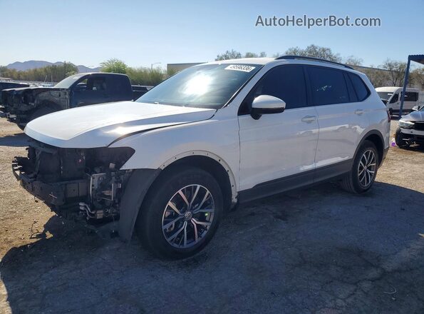 3VV1B7AX1MM107775 2021 VOLKSWAGEN TIGUAN Белый Передняя левая четверть