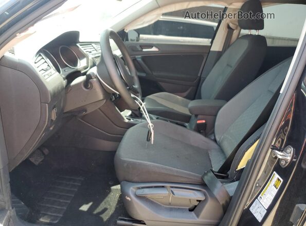 3VV1B7AX2KM116109 2019 VOLKSWAGEN TIGUAN Black Widok wnętrza z przodu