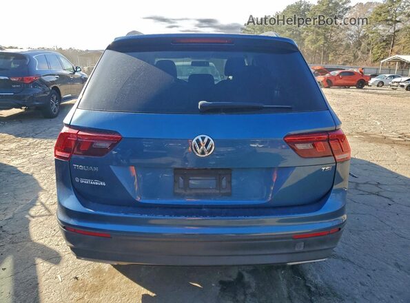 3VV1B7AX6JM011684 2018 VOLKSWAGEN TIGUAN Blue Вид ззаду