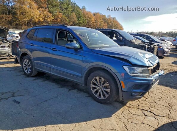 3VV1B7AX6JM011684 2018 VOLKSWAGEN TIGUAN Blue Передня права чверть