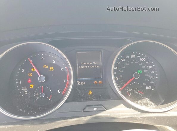3VV1B7AX6KM142793 2019 VOLKSWAGEN TIGUAN White Widok zestawu wskaźników