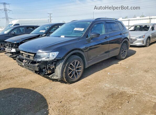 3VV1B7AX6MM108081 2021 VOLKSWAGEN TIGUAN Черный Передняя левая четверть