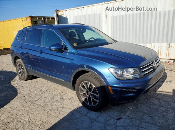 3VV2B7AX1LM013043 2020 VOLKSWAGEN TIGUAN Синий Передняя правая четверть