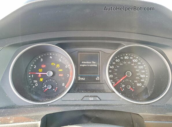 3VV2B7AX1LM013043 2020 VOLKSWAGEN TIGUAN Синий Вид щитка приборов