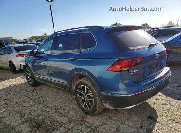 3VV2B7AX1LM013043 2020 VOLKSWAGEN TIGUAN Синий Задняя левая четверть
