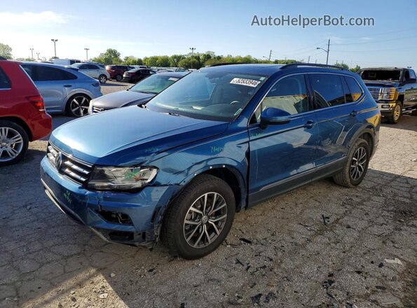 3VV2B7AX1LM013043 2020 VOLKSWAGEN TIGUAN Синий Передняя левая четверть