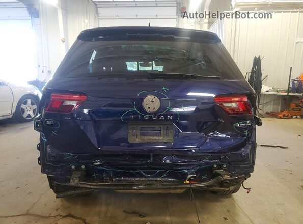 3VV2B7AX2NM148809 2022 VOLKSWAGEN TIGUAN Синий Вид сзади