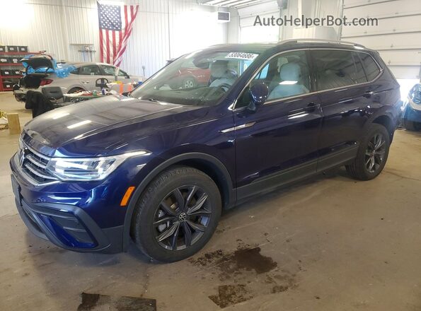 3VV2B7AX2NM148809 2022 VOLKSWAGEN TIGUAN Синий Передняя левая четверть