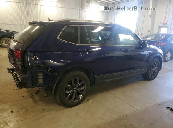 3VV2B7AX2NM148809 2022 VOLKSWAGEN TIGUAN Синий Задняя правая четверть