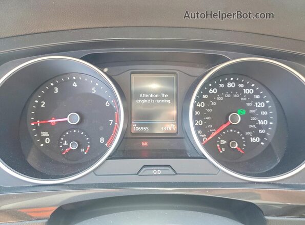 3VV2B7AX3JM004292 2018 VOLKSWAGEN TIGUAN White Instrument cluster view