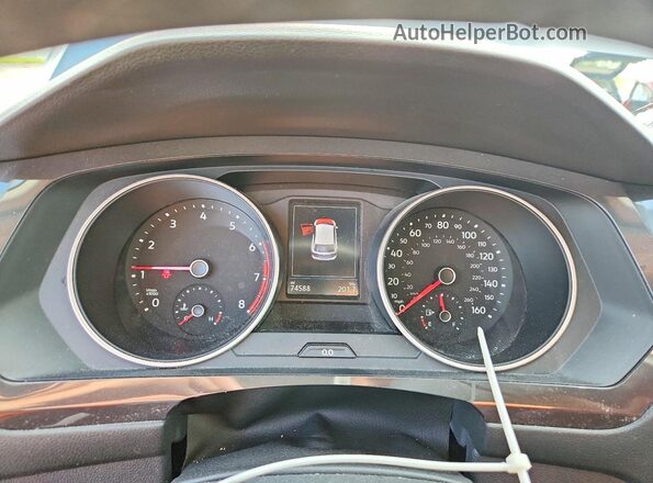 3VV2B7AX3KM041487 2019 VOLKSWAGEN TIGUAN Gray Вид щитка приладів