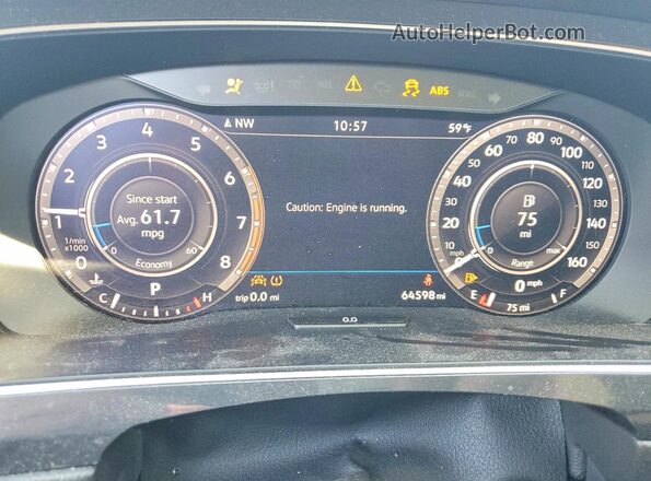 3VV2B7AX3KM048438 2019 VOLKSWAGEN TIGUAN Белый Вид щитка приборов