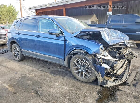 3VV2B7AX5LM063816 2020 VOLKSWAGEN TIGUAN Синий Передняя правая четверть