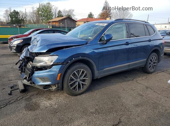 3VV2B7AX5LM063816 2020 VOLKSWAGEN TIGUAN Синий Передняя левая четверть