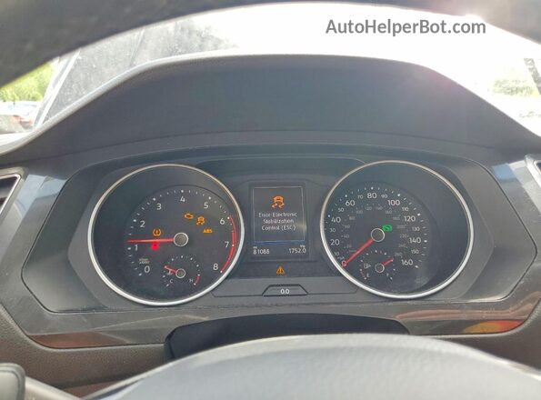 3VV2B7AX6KM182862 2019 VOLKSWAGEN TIGUAN Черный Вид щитка приборов