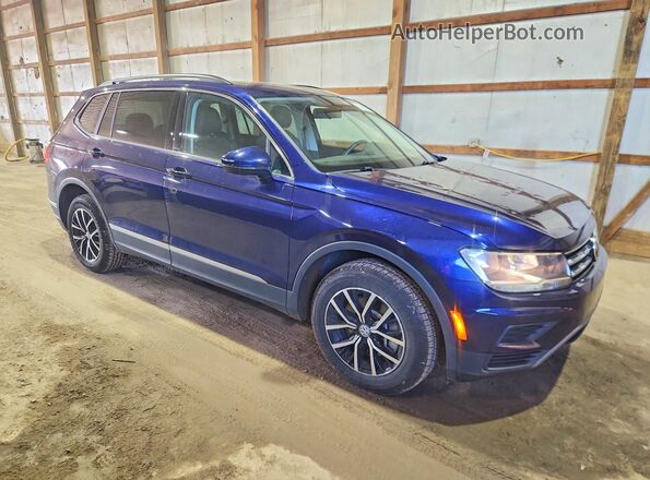 3VV2B7AX6MM040935 2021 VOLKSWAGEN TIGUAN Blue Delantero derecho