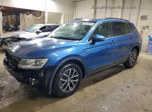 3VV2B7AX7KM005981 2019 VOLKSWAGEN TIGUAN Blue Vista tres cuartos delantera izquierda