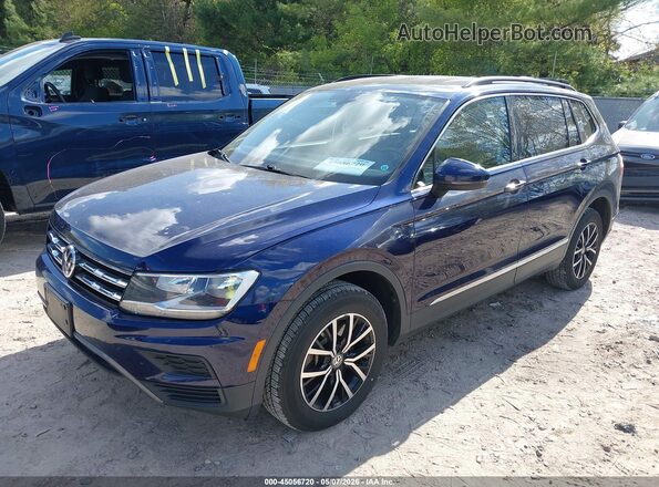 3VV2B7AX8MM077517 2021 VOLKSWAGEN TIGUAN Синий Передняя левая четверть