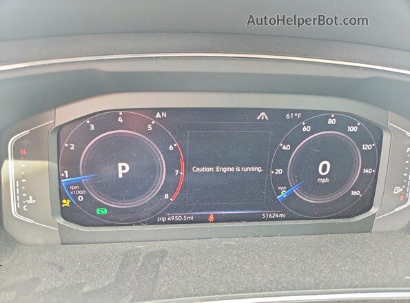 3VV2B7AX9KM096414 2019 VOLKSWAGEN TIGUAN Серебряный Вид щитка приборов