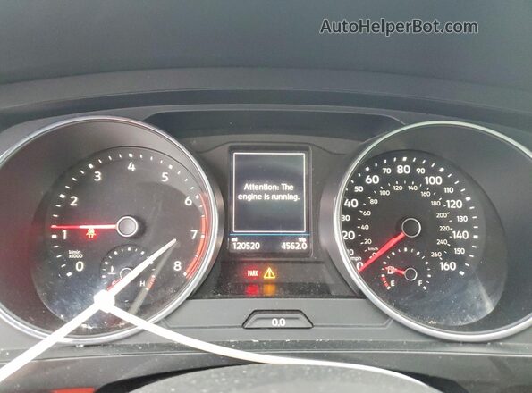 3VV2B7AX9KM159723 2019 VOLKSWAGEN TIGUAN Синий Вид щитка приборов