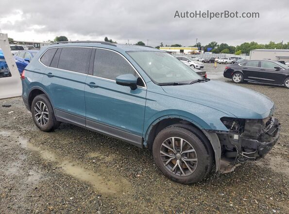 3VV2B7AX9KM159723 2019 VOLKSWAGEN TIGUAN Синий Передняя правая четверть