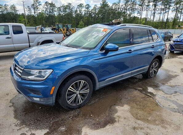 3VV3B7AX0KM102427 2019 VOLKSWAGEN TIGUAN Синий Передняя левая четверть