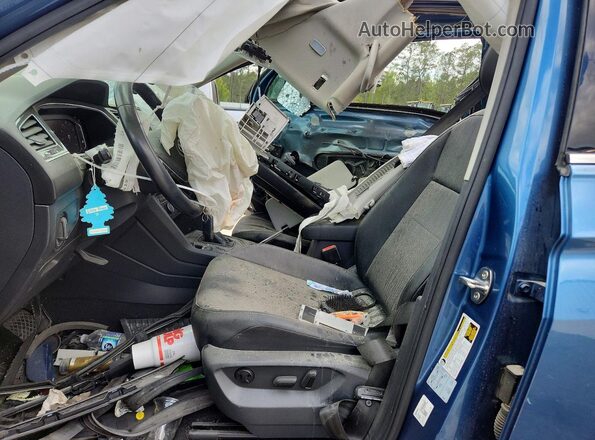3VV3B7AX0KM102427 2019 VOLKSWAGEN TIGUAN Синий Вид салона спереди
