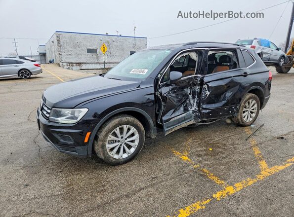 3VV3B7AX1JM081148 2018 VOLKSWAGEN TIGUAN Black Передня ліва чверть