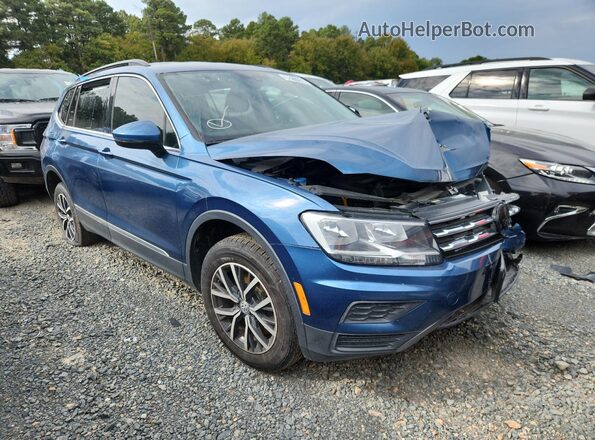 3VV3B7AX1LM129735 2020 VOLKSWAGEN TIGUAN Синий Передняя правая четверть