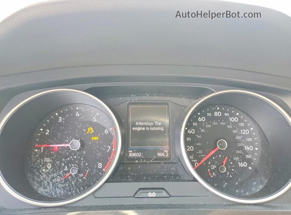 3VV3B7AX2LM151100 2020 VOLKSWAGEN TIGUAN Серый Вид щитка приборов