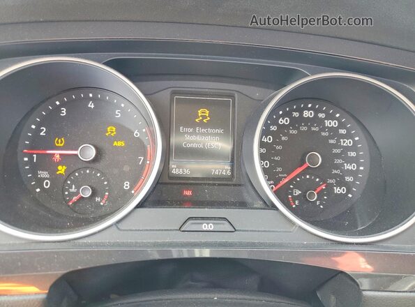 3VV3B7AX4LM013834 2020 VOLKSWAGEN TIGUAN Серебряный Вид щитка приборов