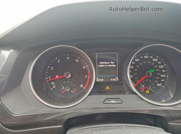 3VV3B7AX6JM048677 2018 VOLKSWAGEN TIGUAN Gray Вид щитка приладів