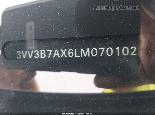 3VV3B7AX6LM070102 2020 VOLKSWAGEN TIGUAN Серебряный 