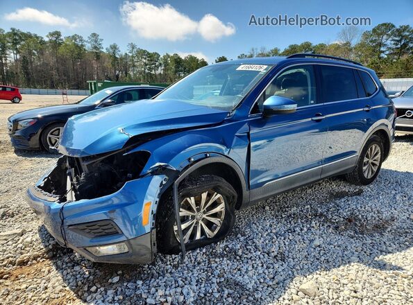 3VV3B7AX8JM000923 2018 VOLKSWAGEN TIGUAN Синий Передняя левая четверть