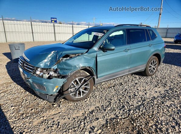 3VV3B7AX9KM137595 2019 VOLKSWAGEN TIGUAN Teal Vista tres cuartos delantera izquierda