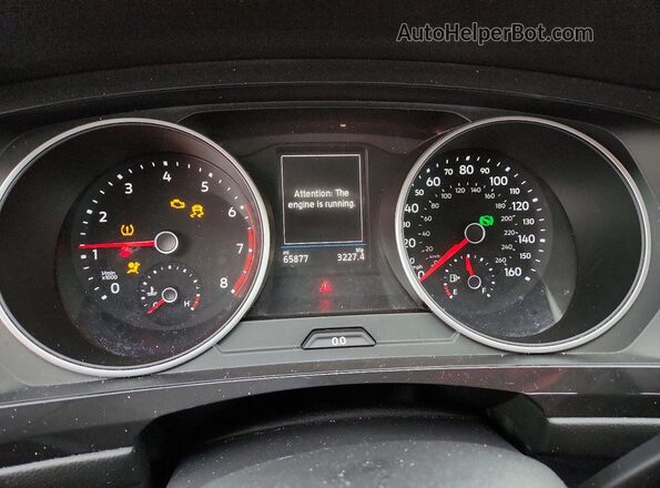 3VV3B7AX9LM121334 2020 VOLKSWAGEN TIGUAN Серый Вид щитка приборов