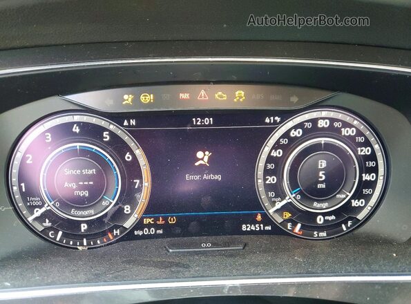 3VV4B7AX6KM059314 2019 VOLKSWAGEN TIGUAN Белый Вид щитка приборов