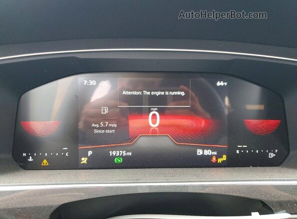 3VV8B7AX6RM007208 2024 VOLKSWAGEN TIGUAN Серый Вид щитка приборов