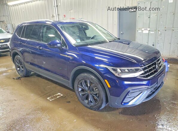 3VVMB7AX4RM037452 2024 VOLKSWAGEN TIGUAN Blue Передня права чверть