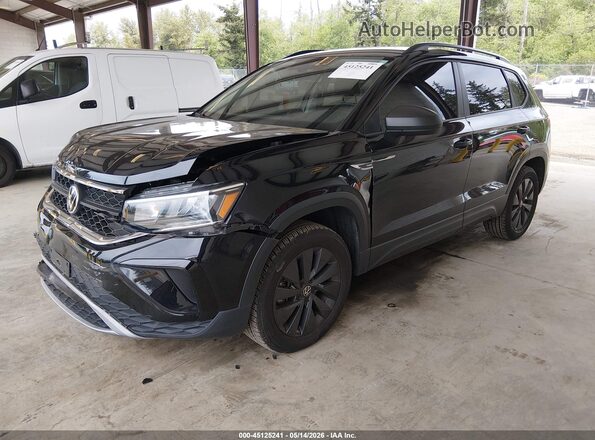 3VVMX7B28NM037159 2022 VOLKSWAGEN TAOS Black წინა მარცხენა ხედი სამი მეოთხედიდან
