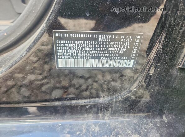 3VW2B7AJXHM336084 2017 VOLKSWAGEN JETTA Черный Вид подкапотного пространства
