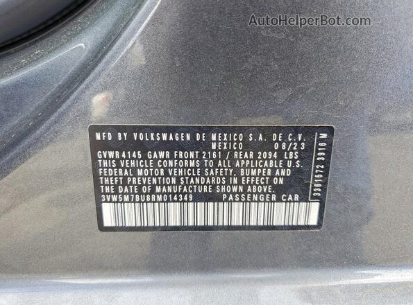 3VW5M7BU8RM014349 2024 VOLKSWAGEN JETTA Серый Вид подкапотного пространства